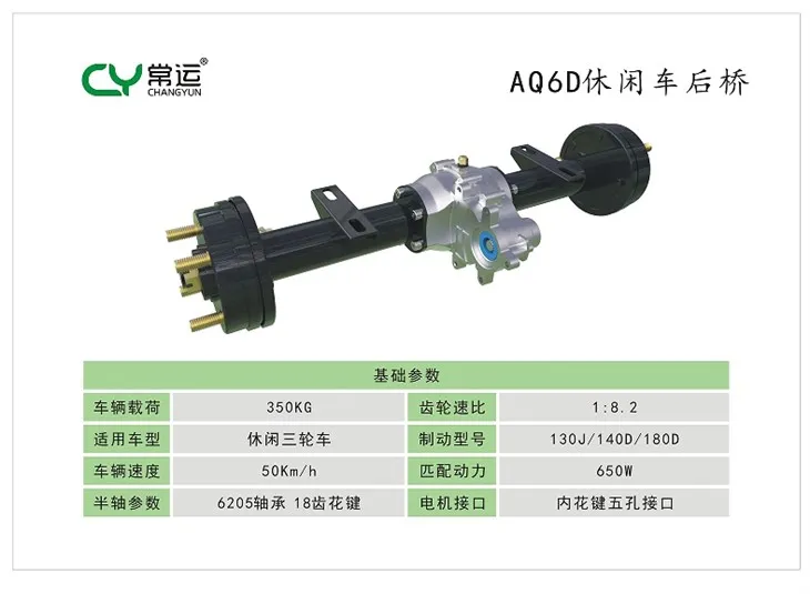 Single Gear Split Rear Axle AQ6 suppliers